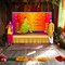 Mehendi Ceremony Backdrop Indian Traditional Cloth 5x8 Feet Backdrop Mehendi Banner Indian Wall Art Photo Decor Banner Indian Wedding Backdrop Decorative Mehendi Stage Cloth